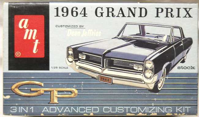 AMT 1/25 1964 Pontiac Grand Prix 3 in 1 Customizing Kit - Stock / Custom / Racing, 6654-200 plastic model kit